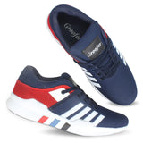 Mens Blue And Red Running Shoes