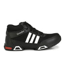 Men's Black  White High Top Running Shoes