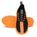 Men's Breathable Mesh Black Orange Running Sport Shoes