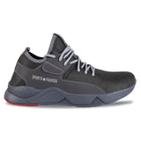 Men's Classy Grey Mesh Sports Sneakers