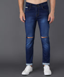 Slim Men Black Jeans Blue