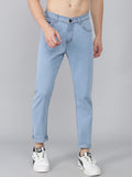 Slim Men Black Jeans Light Blue