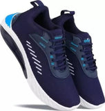 Stylish Blue PVC Self Design Shoes For Men