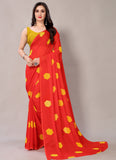 Bollywood Georgette Saree Red