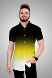 Men Dyed Casual Multicolor Shirt yellow